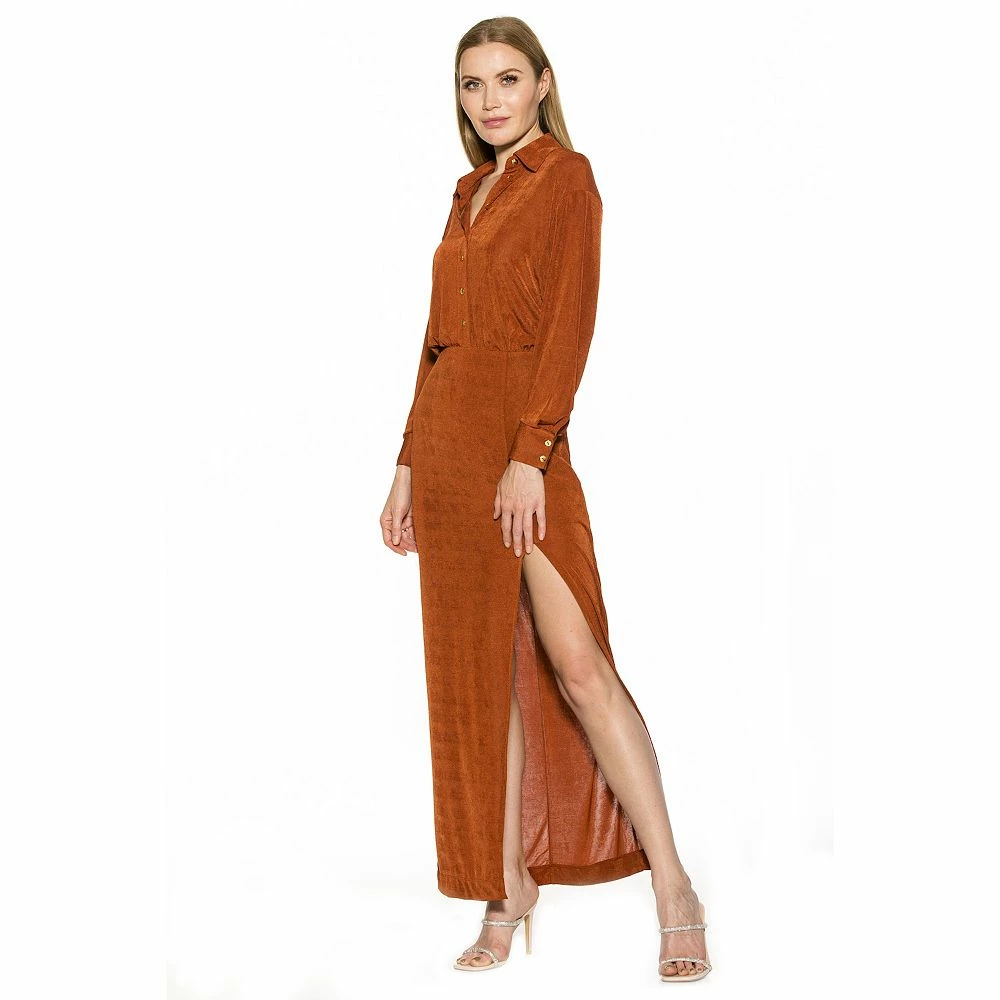 Women's ALEXIA ADMOR Rae Long Sleeve Button Down Maxi Dress - Image 7