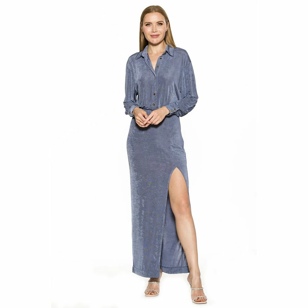 Women's ALEXIA ADMOR Rae Long Sleeve Button Down Maxi Dress