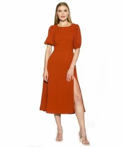 Women's ALEXIA ADMOR Blaire Bubble Sleeve Open Back Dress