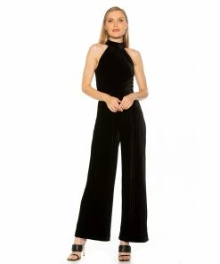 Women's ALEXIA ADMOR Meghan Halter Flare Jumpsuit