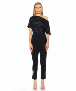 Women's ALEXIA ADMOR Athena Draped One-Shoulder Jumpsuit