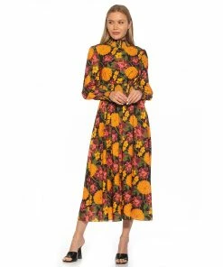 Women's ALEXIA ADMOR Beatrice Smocked Waist Midi Dress