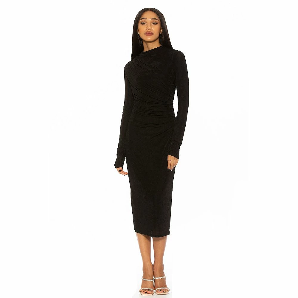 Women's ALEXIA ADMOR Draped Midi Sheath Dress - Image 3
