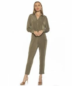 Women's ALEXIA ADMOR Julia Long Sleeve Jumpsuit / Blouson Top