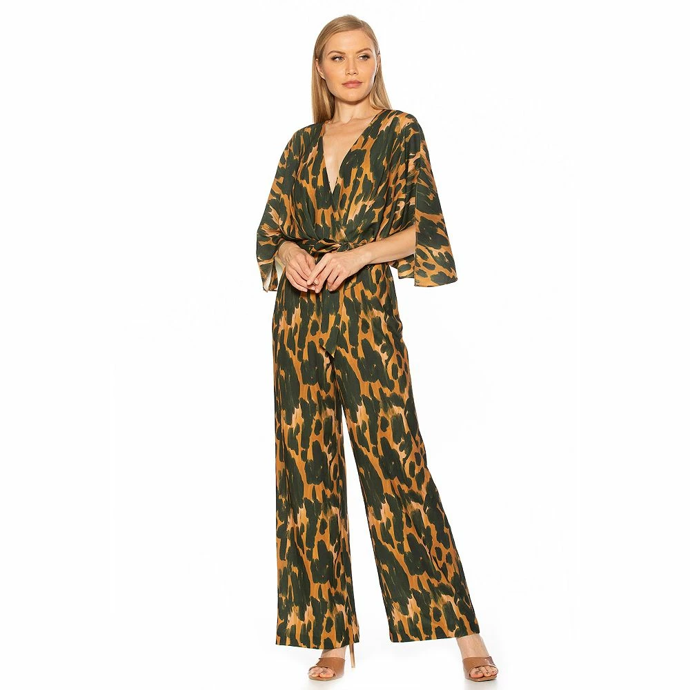 Women's ALEXIA ADMOR Faux-Wrap Belted Jumpsuit - Image 2