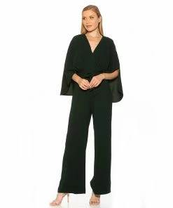 Women's ALEXIA ADMOR Faux-Wrap Belted Jumpsuit
