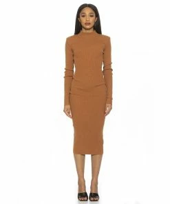 Women's ALEXIA ADMOR Open Back Knit Midi Dress