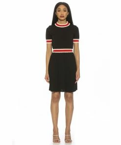 Women's ALEXIA ADMOR Red Contrast A-Line Dress