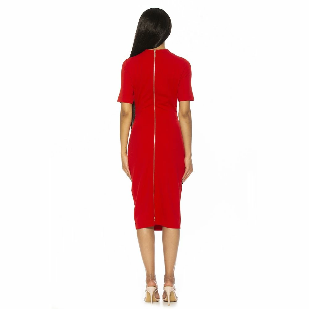 Women's ALEXIA ADMOR High Neck Midi Sheath Dress - Image 3