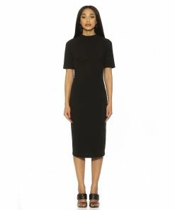 Women's ALEXIA ADMOR High Neck Midi Sheath Dress