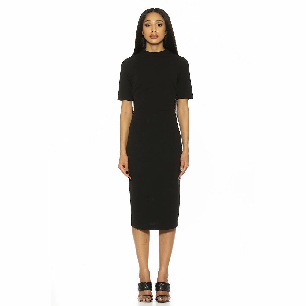Women's ALEXIA ADMOR High Neck Midi Sheath Dress