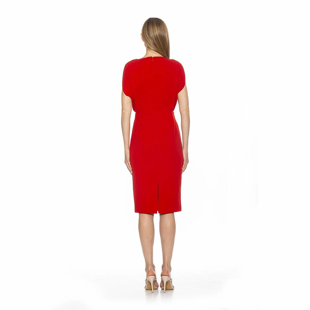 Women's ALEXIA ADMOR Draped A-Line Midi Dress - Image 2