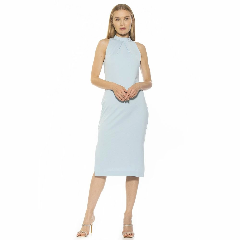Women's ALEXIA ADMOR Mockneck Midi Sheath Dress - Image 3