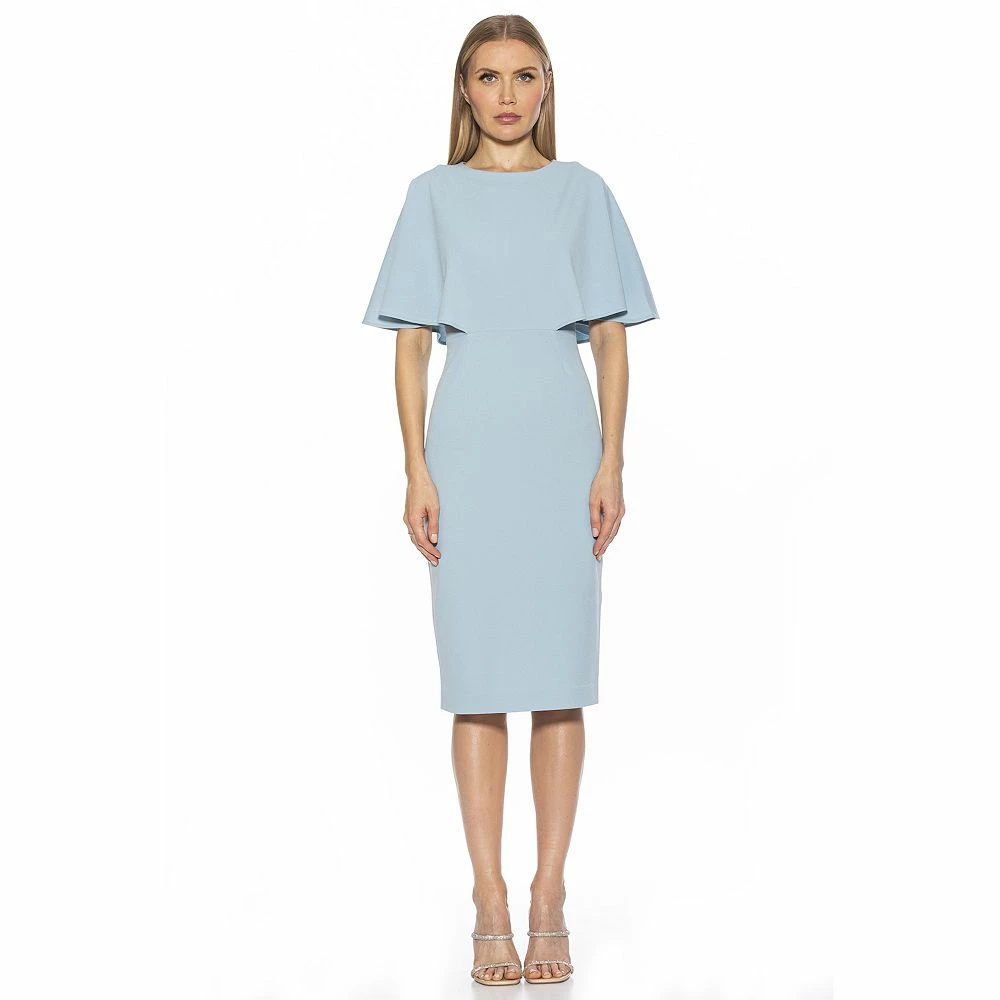 Women's ALEXIA ADMOR Flutter-Sleeve Fitted Midi Sheath Dress - Image 3