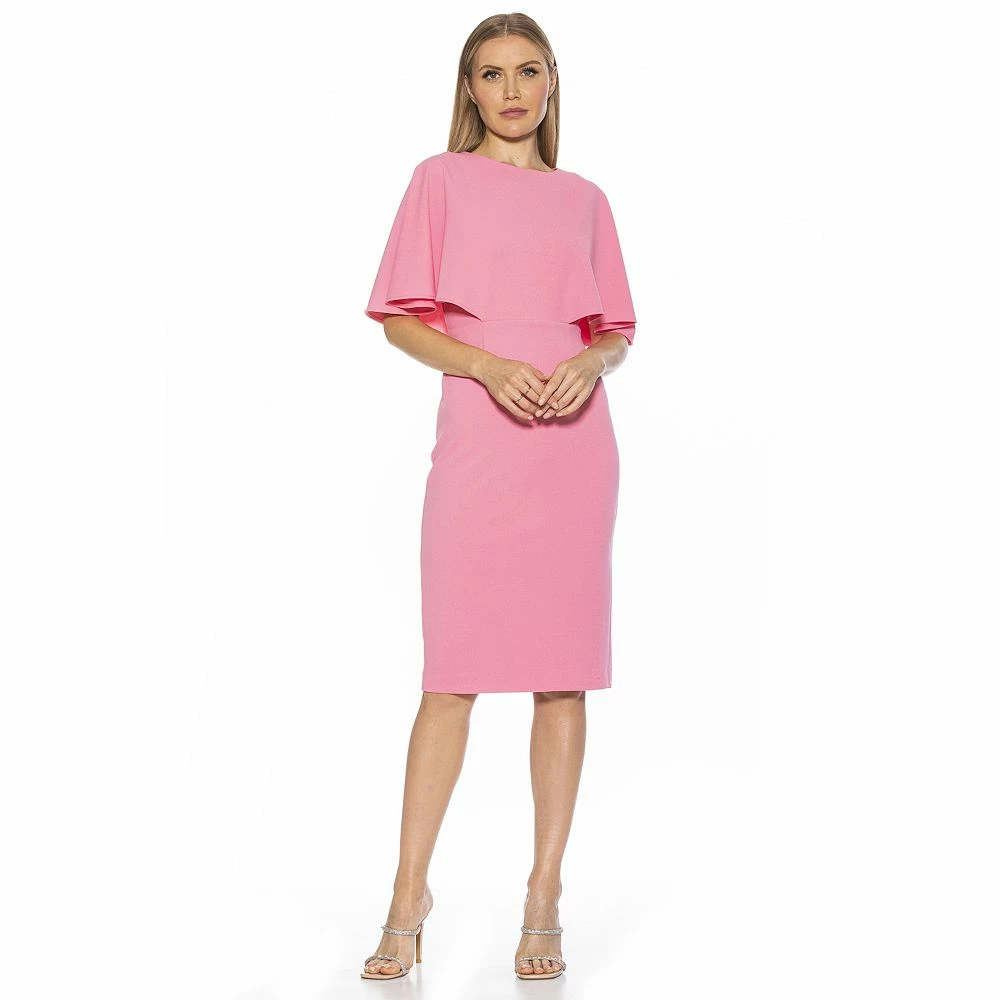 Women's ALEXIA ADMOR Flutter-Sleeve Fitted Midi Sheath Dress - Image 2