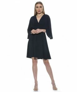 Women's ALEXIA ADMOR Isla Draped Fit & Flare Dress