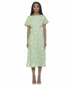 Women's ALEXIA ADMOR Dolman Midi Fit & Flare Dress