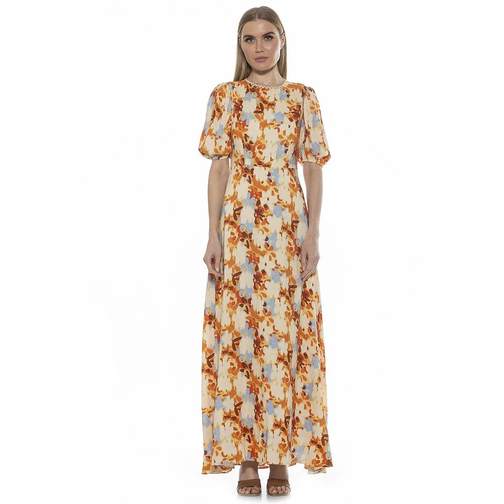 Women's ALEXIA ADMOR Open Back Fit & Flare Maxi Dress - Image 6