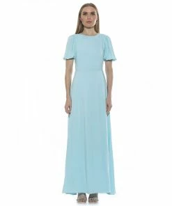 Women's ALEXIA ADMOR Open Back Fit & Flare Maxi Dress