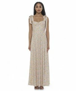 Women's ALEXIA ADMOR Side Slit Sweetheart Maxi Dress