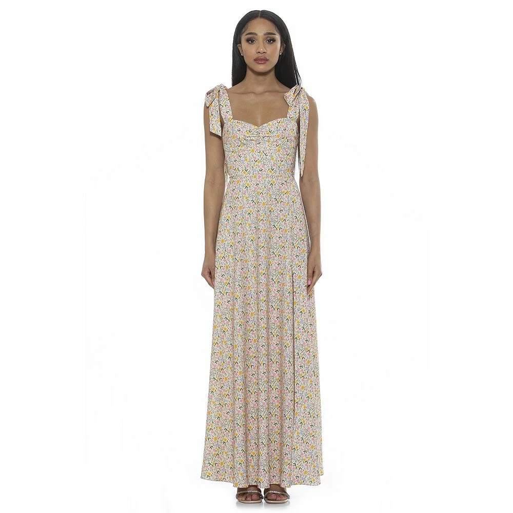 Women's ALEXIA ADMOR Side Slit Sweetheart Maxi Dress