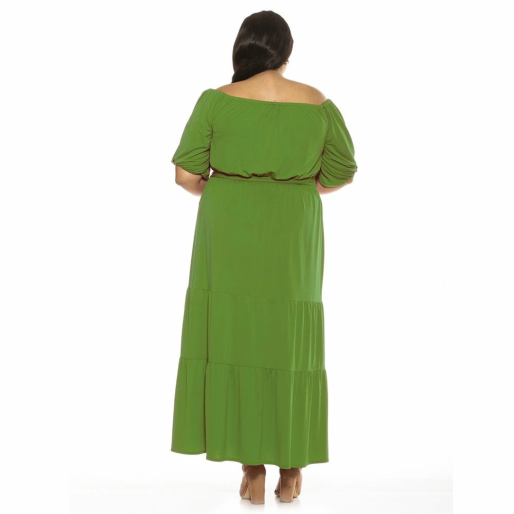 Plus Size ALEXIA ADMOR Off-The-Shoulder Maxi Dress - Image 2