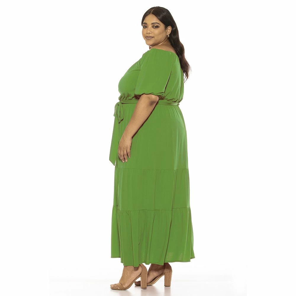 Plus Size ALEXIA ADMOR Off-The-Shoulder Maxi Dress - Image 3